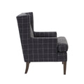 Decker Accent Chair Charcoal Grey Solid Wood