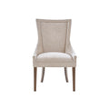 Dining Side Chair Set Of 2 Cream Polyester