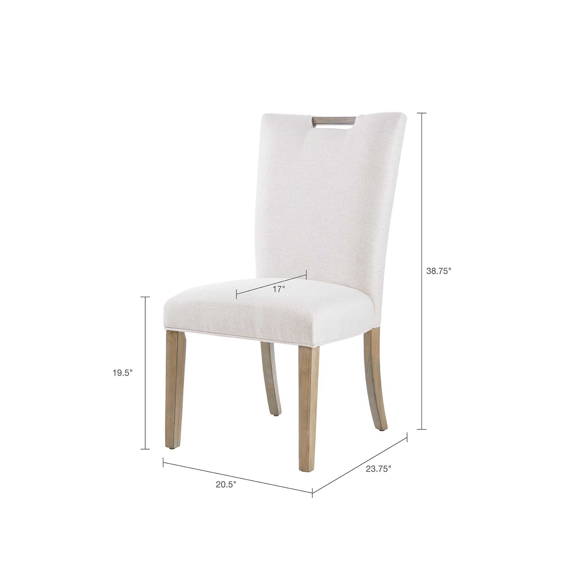 Braiden Dining Chair Set Of 2 Natural Polyester