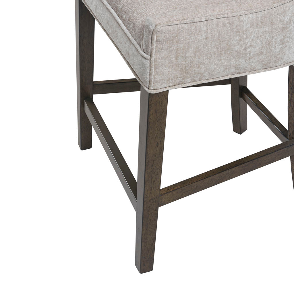 25.5" Upholstered Counter Stool Cream Polyester