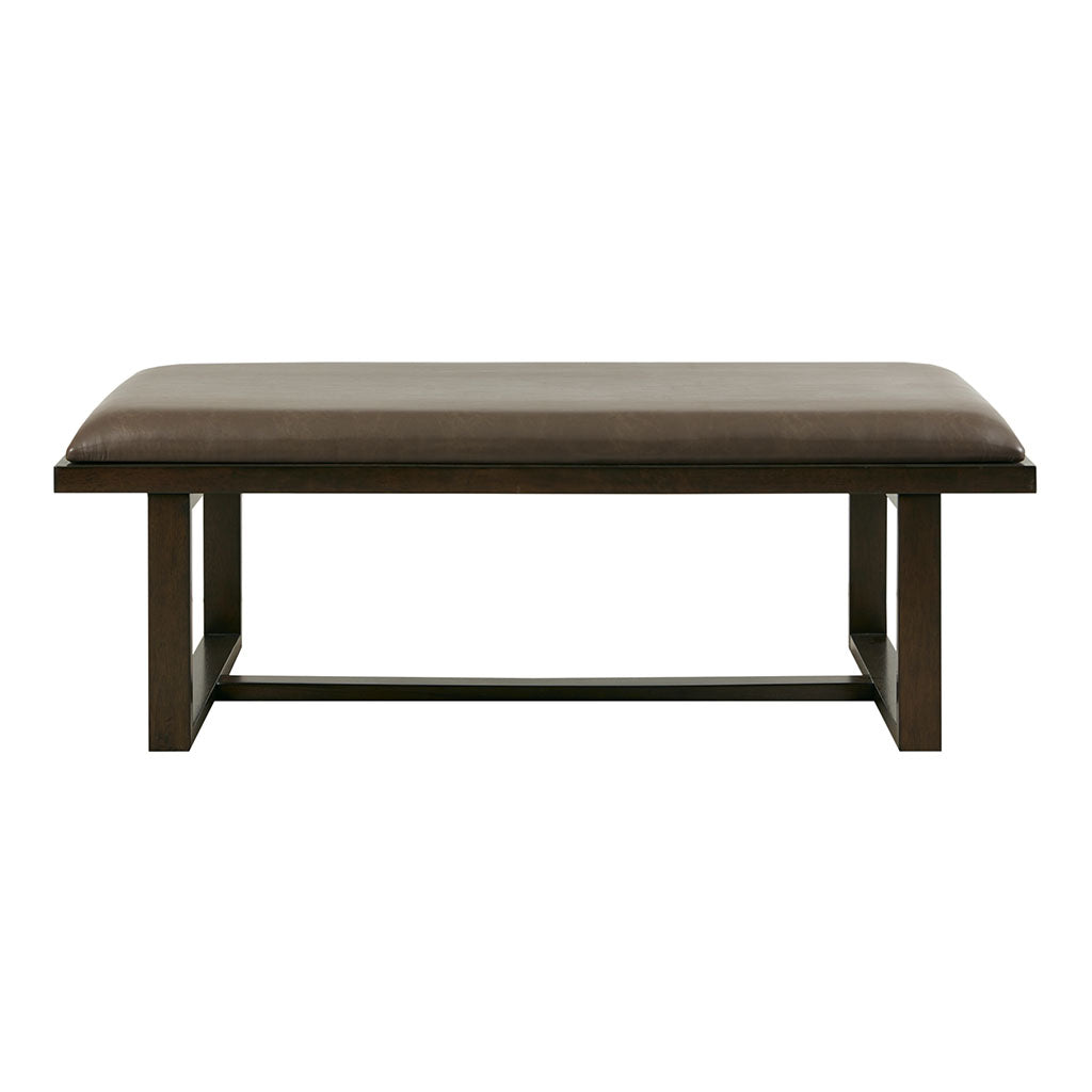 Tracey Ottoman Brown Wood