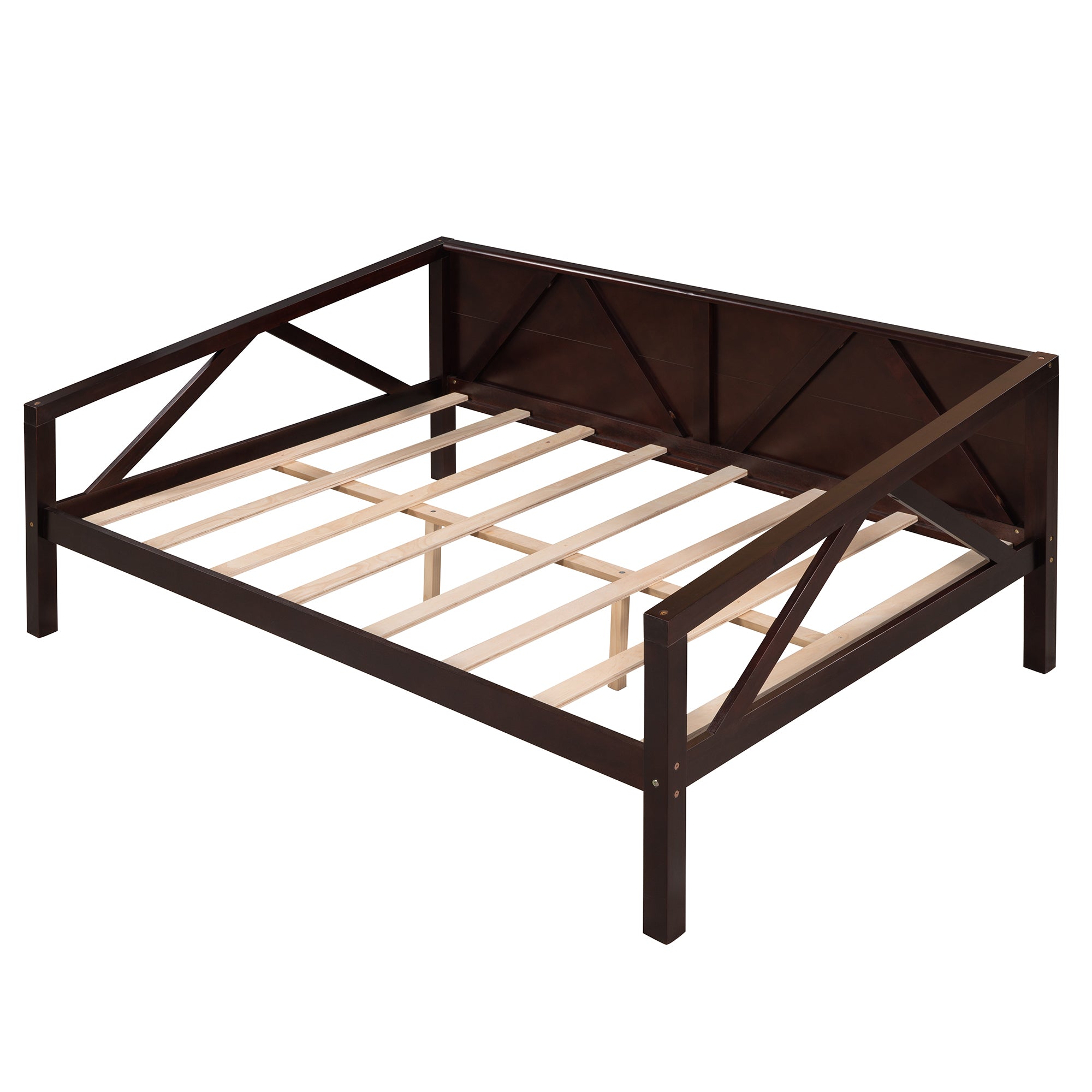 Full size Daybed, Wood Slat Support, Espresso espresso-solid wood