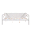 Full Size Daybed, Wood Slat Support, White White Solid Wood