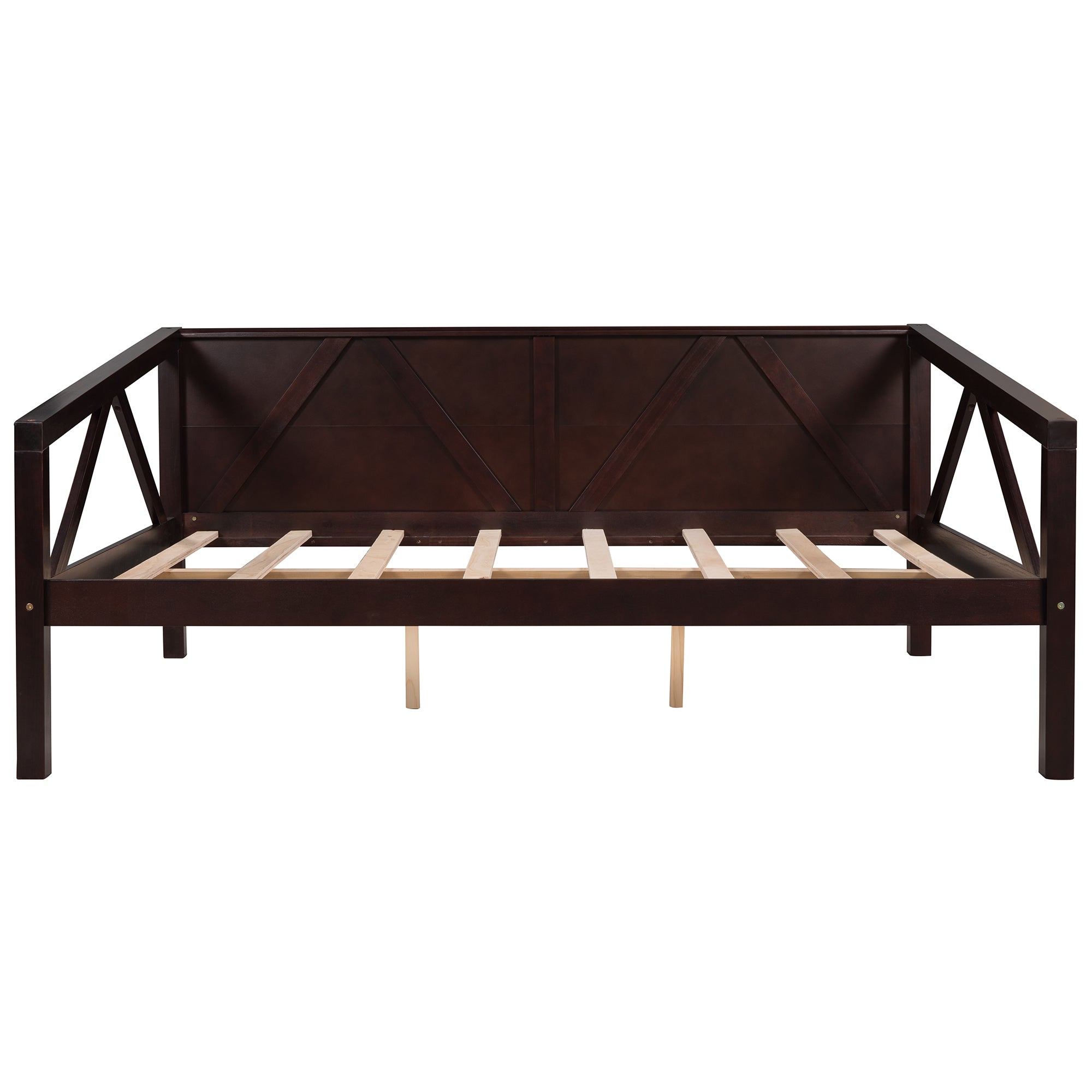 Full size Daybed, Wood Slat Support, Espresso espresso-solid wood