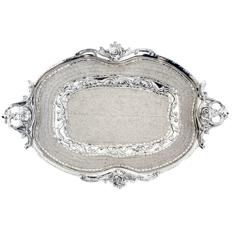 Ambrose Chrome Plated Crystal Embellished Ceramic silver-ceramic