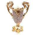 Ambrose Chrome Plated Crystal Embellished Ceramic Vase Gold Ceramic