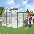 Polycarbonate Greenhouse,6'X 8' Heavy Duty Walk In Plant Garden Greenhouse For Backyard Outdoor Green Aluminium