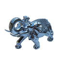 Ambrose Delightfully Extravagant Chrome Plated Elephant With Embedded Crystal Saddle 11.5