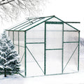 Polycarbonate Greenhouse,6'X 8' Heavy Duty Walk In Plant Garden Greenhouse For Backyard Outdoor Green Aluminium