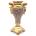 Ambrose Chrome Plated Crystal Embellished Ceramic Vase Gold Ceramic