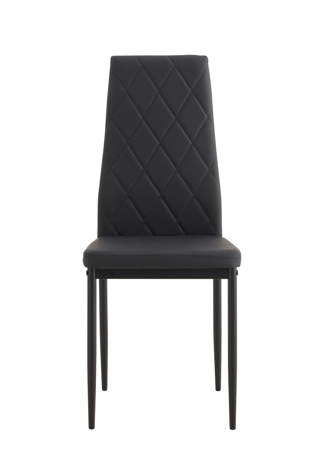 Dining Chair Set Of 6 Black Pu