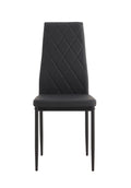 Dining Chair Set Of 6 Black Pu