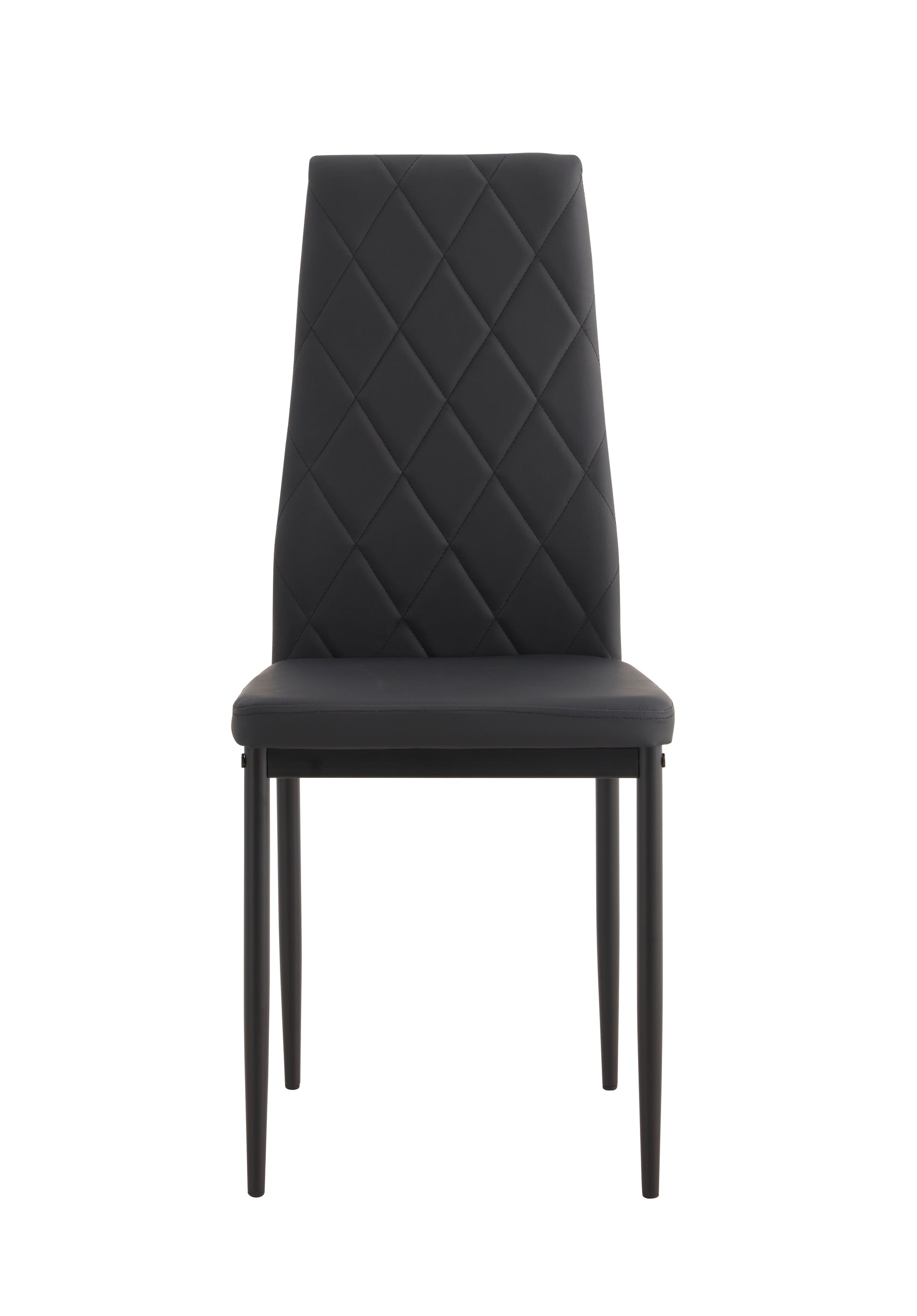 Dining Chair Set Of 6 Black Pu