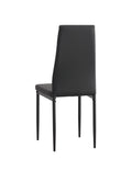 Dining Chair Set Of 4 Black Seats 4 Pu