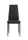 Dining Chair Set Of 4 Black Seats 4 Pu