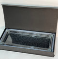 Ambrose Exquisite Three Glass Canister With Tray In Gift Box Black Glass