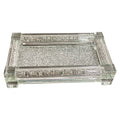 Ambrose Exquisite Small Glass Tray In Gift Box Silver Glass