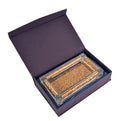 Ambrose Exquisite Tea, Sugar, Coffee Canisters With Tray In Crushed Diamond Glass In Gift Box Gold Glass