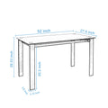Dining Table, Safety And Easy To Clean,Multi Function Table For Dining And Living Room Black Glass
