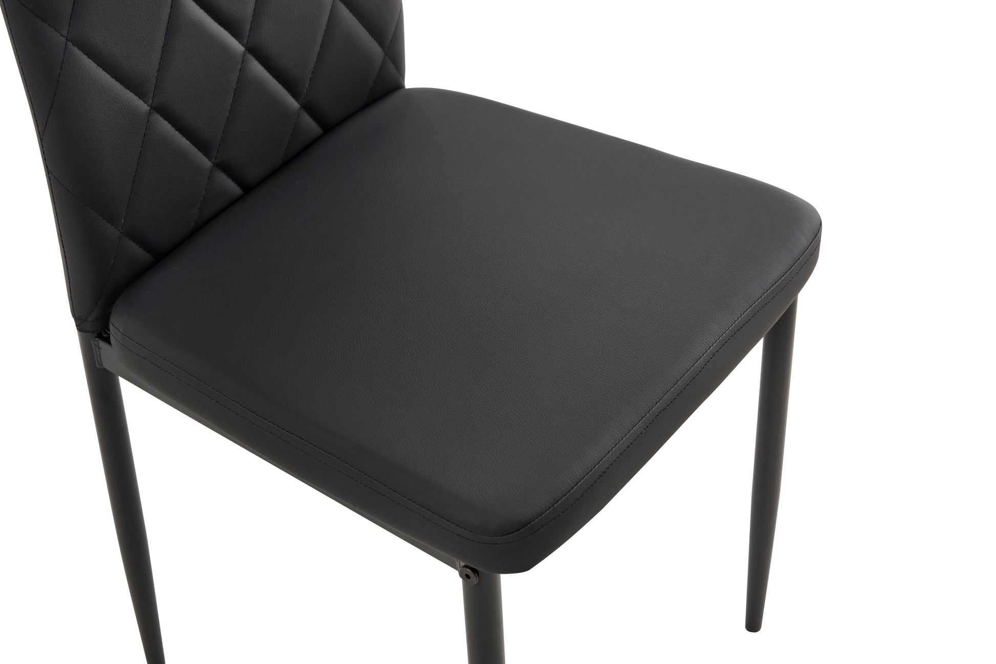 7 Piece Dining Table Set, Dining Table And Chair Black Glass