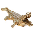 Ambrose Diamond Encrusted Gold Plated Crocodile 25