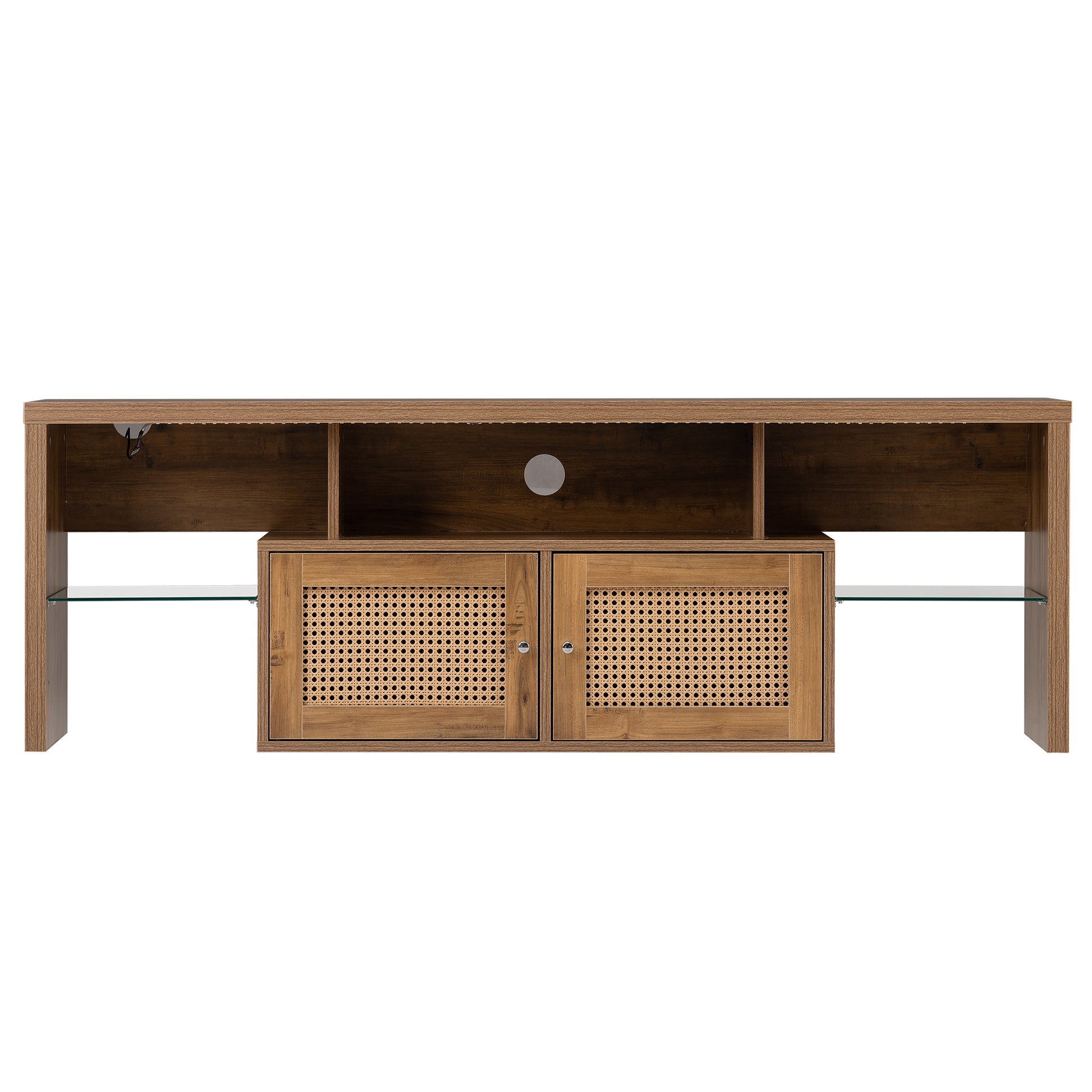 Tv Stand,Two doors of Tv cabinet,Adjustable 2