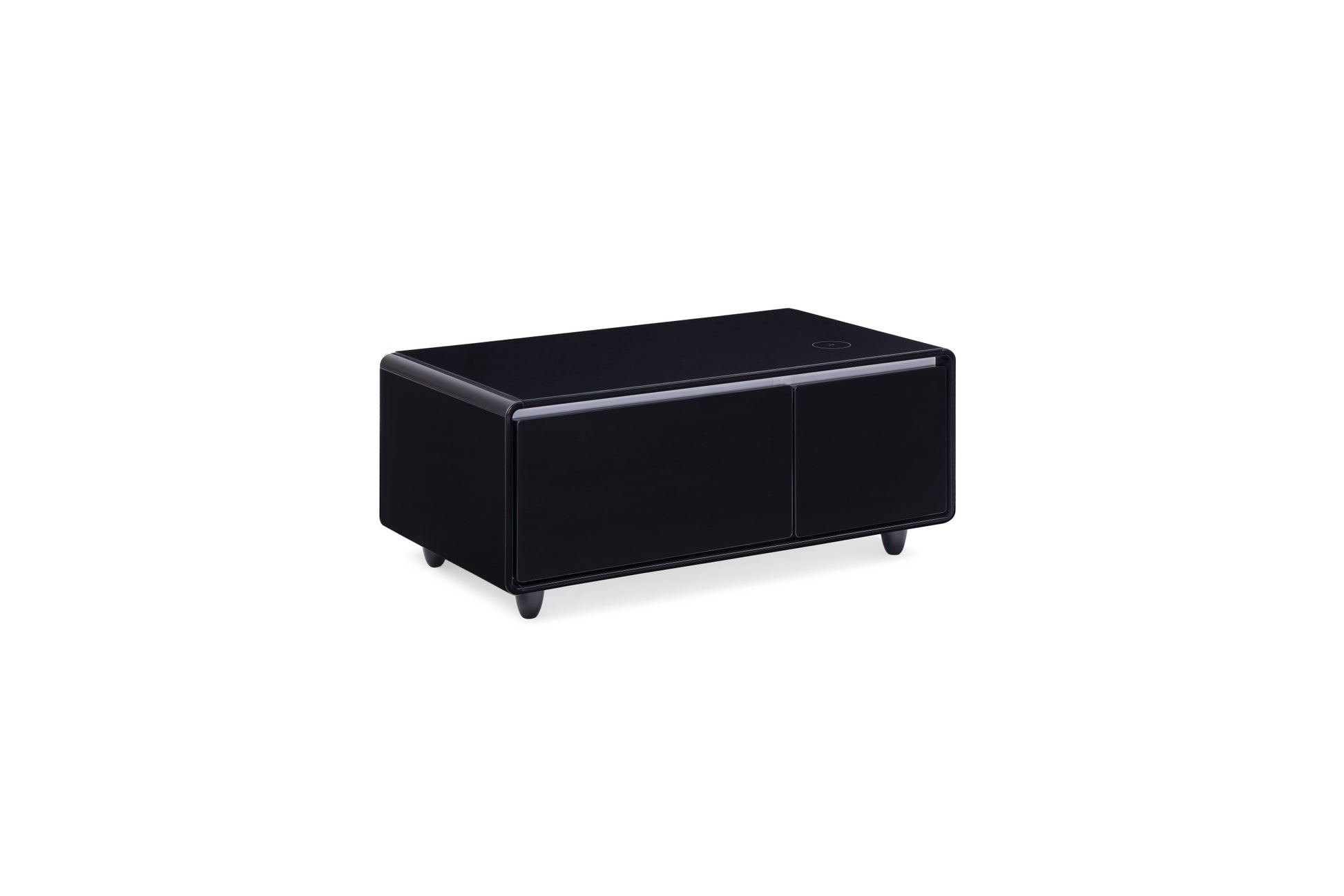 Modern Smart Coffee Table with Built in Fridge black-primary living