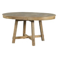 Farmhouse Round Extendable Dining Table With 16