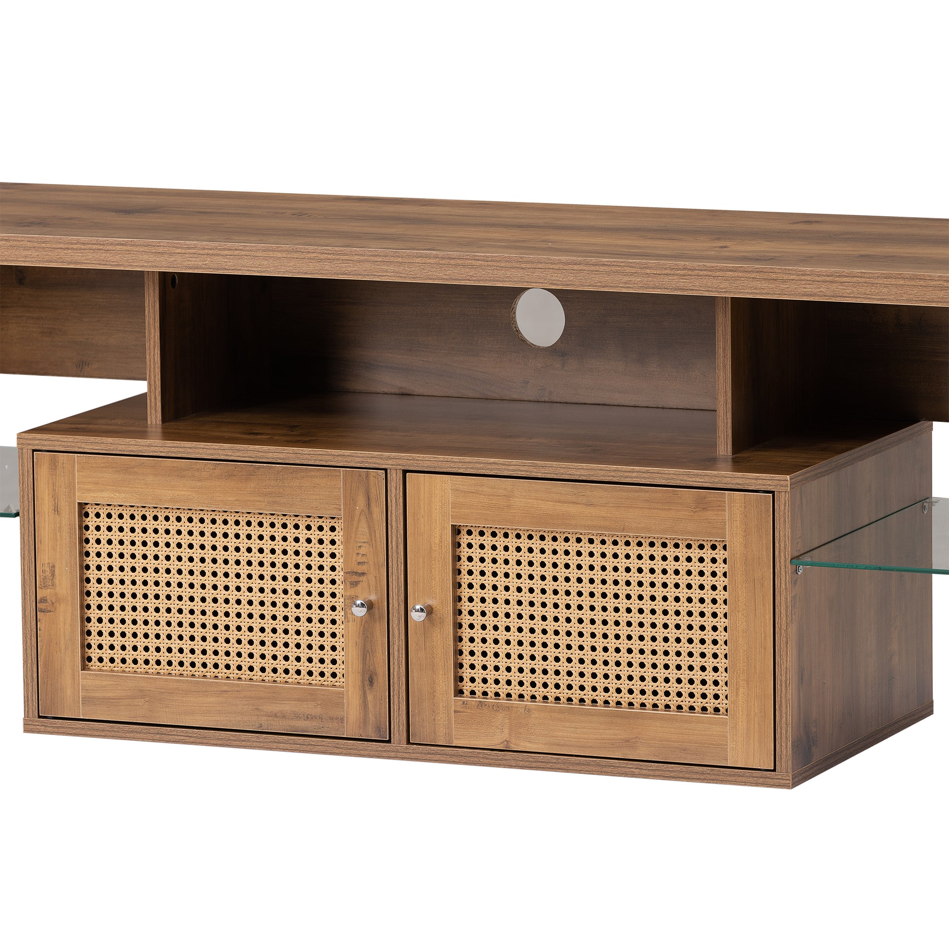 Tv Stand,Two doors of Tv cabinet,Adjustable 2