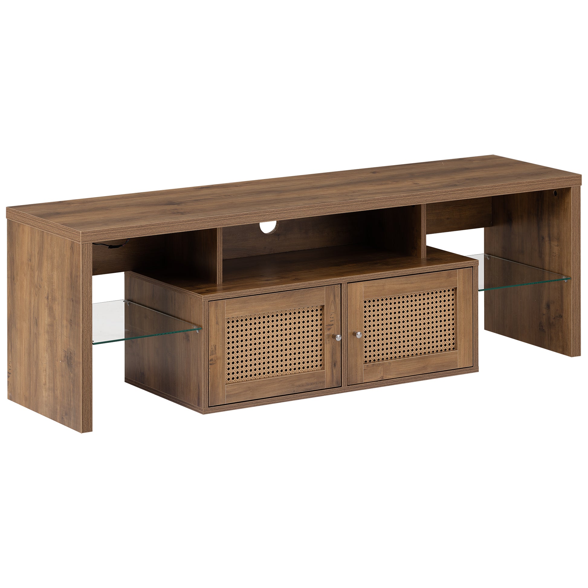 Tv Stand,Two doors of Tv cabinet,Adjustable 2