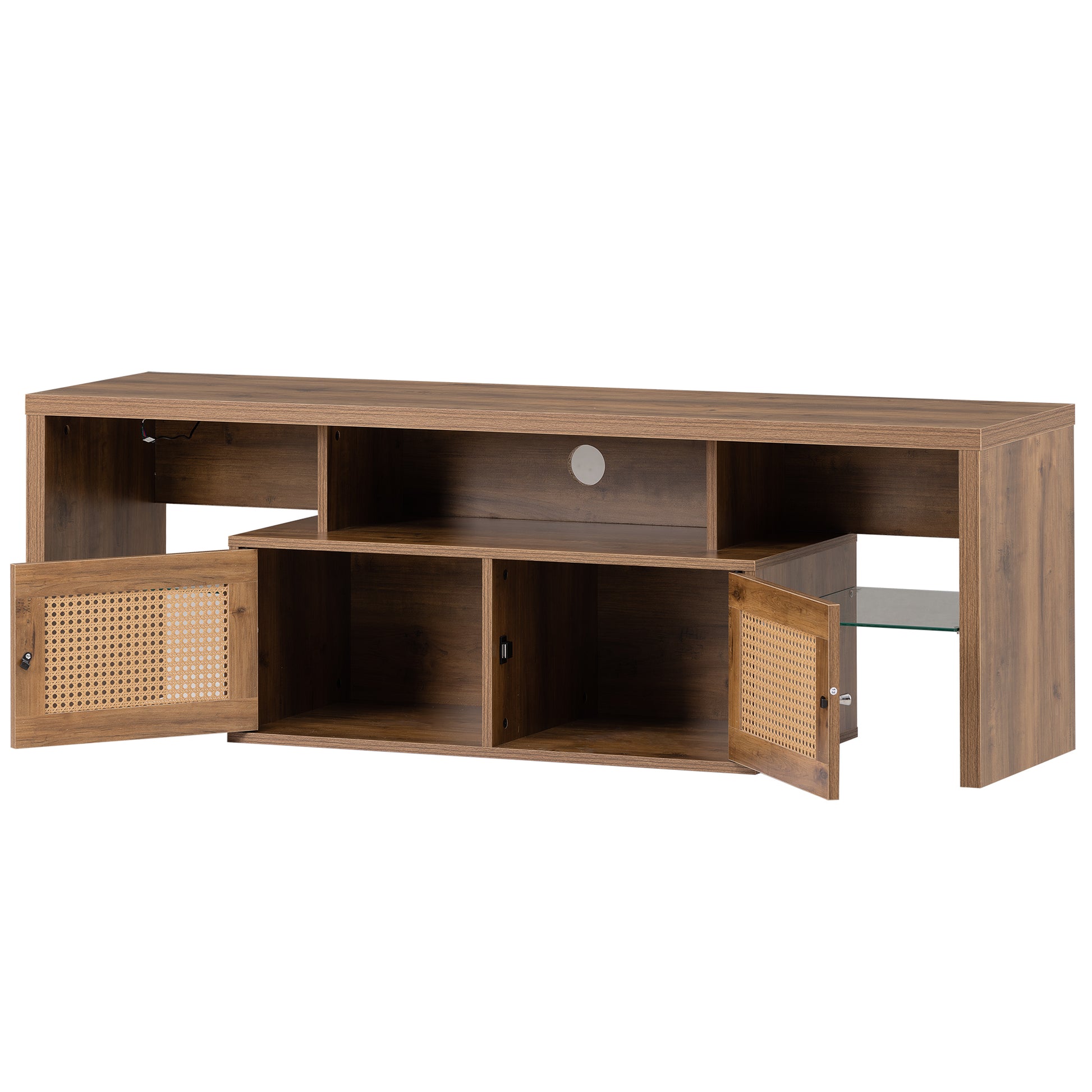 Tv Stand,Two doors of Tv cabinet,Adjustable 2