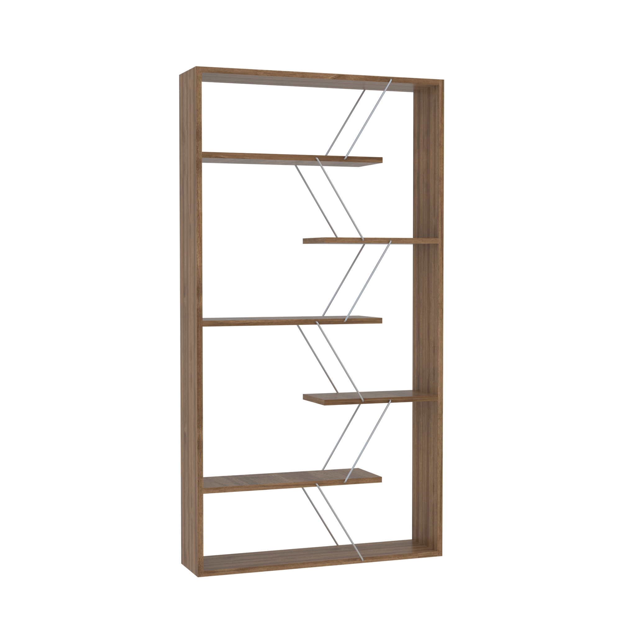 Furnish Home Store Wood Frame Etagere Open Back 6 walnut-solid wood