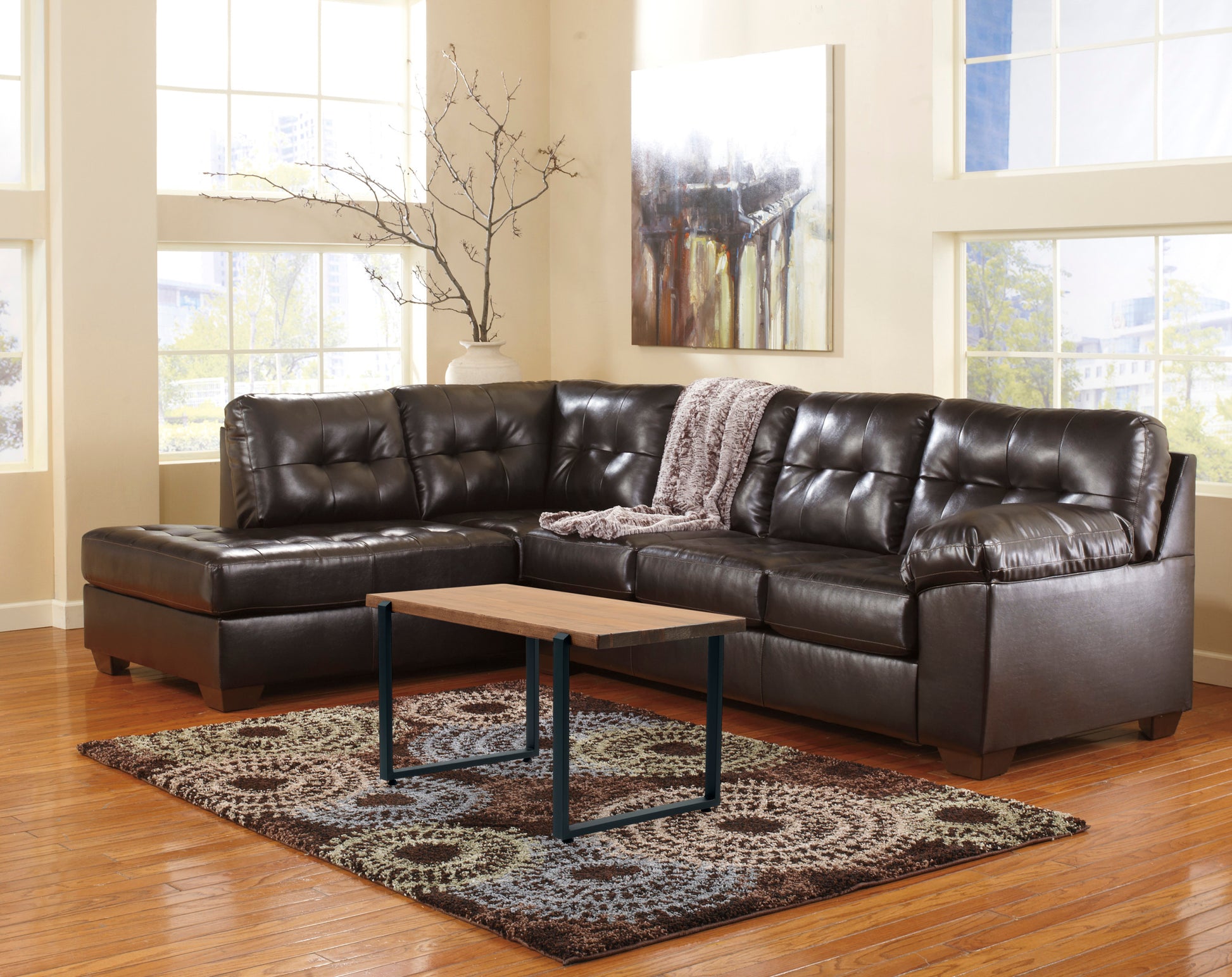 Furnish Home Store Paris 39'' Live Edge Solid Wood Rustic Coffee Cokctail Table For Living Rooms Walnut Solid Wood