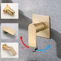 Waterfall Wall Mounted Tub Faucet Brushed Gold Stainless Steel