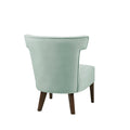 Upholstered Armless Accent Lounge Chair Seafoam Polyester