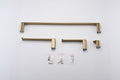 Wall Mounted 4 Piece Bathroom Accessories Brushed Gold Stainless Steel