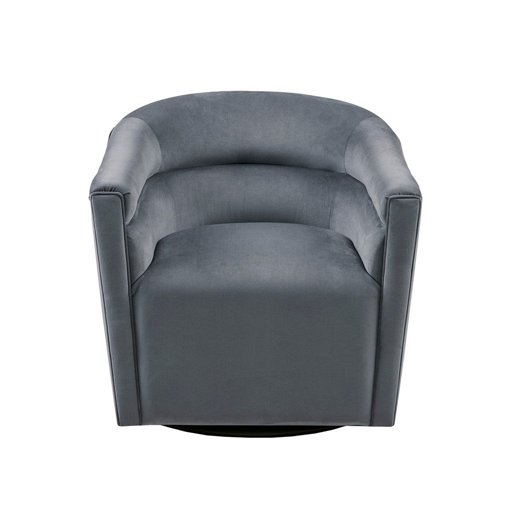 Ryker Swivel Chair Gray Solid Wood
