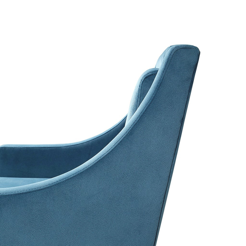 Anna Accent Chair Blue Solid Wood