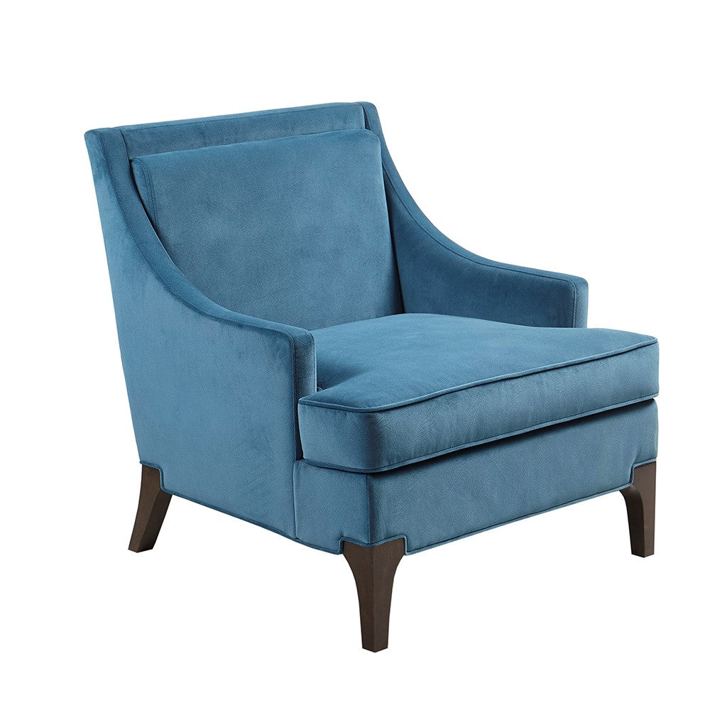 Anna Accent Chair Blue Solid Wood