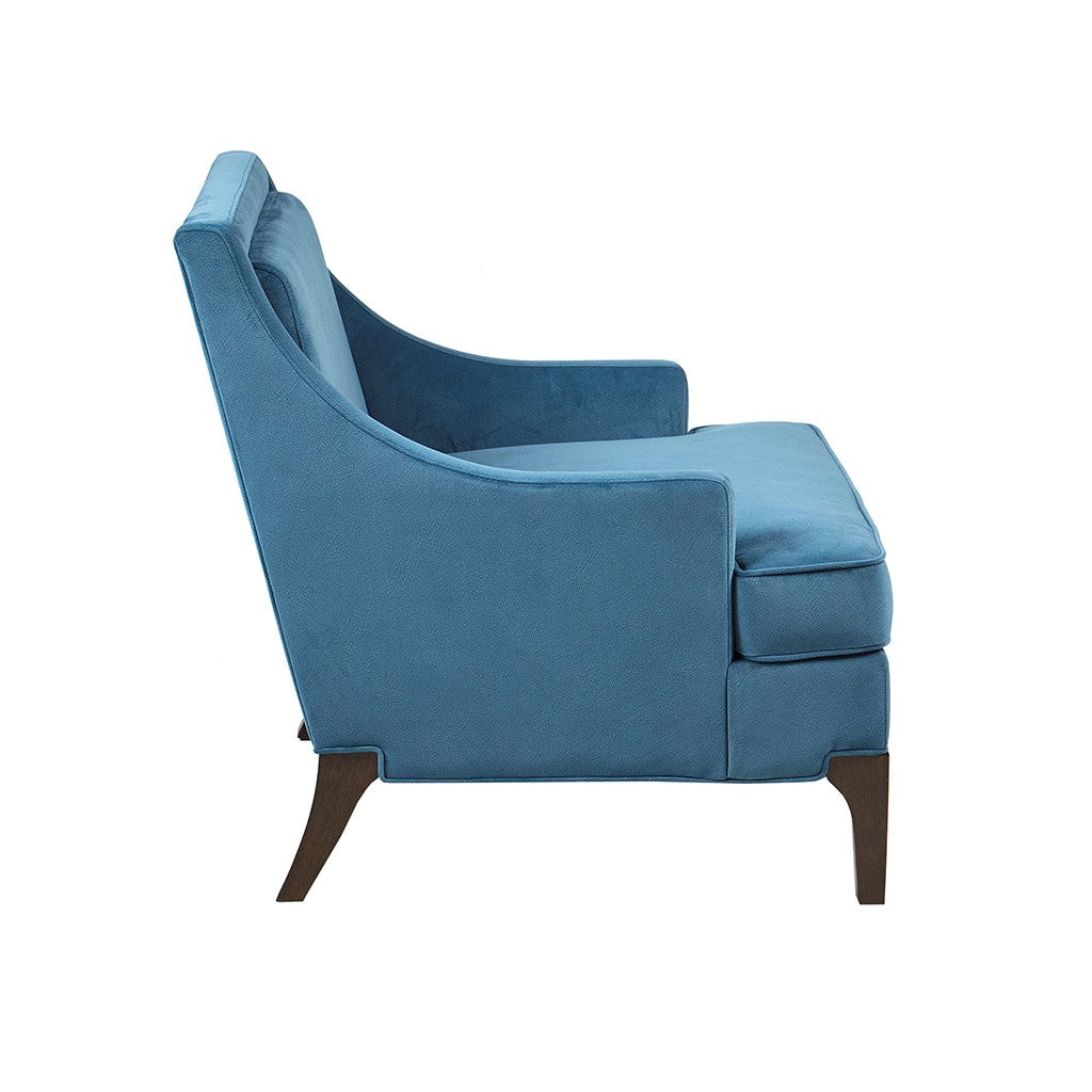 Anna Accent Chair Blue Solid Wood