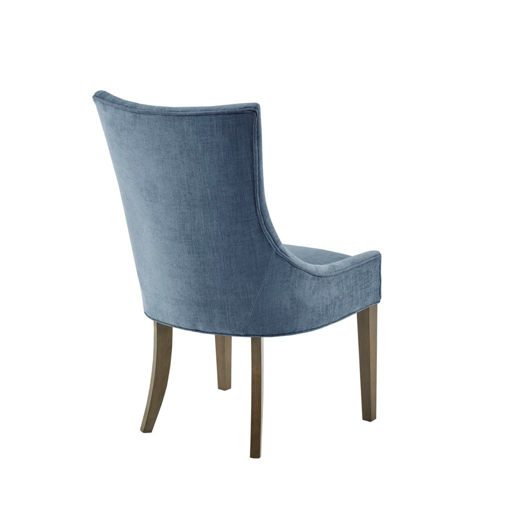 Dining Side Chair Set Of 2 Blue Polyester