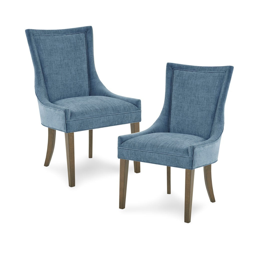 Dining Side Chair Set Of 2 Blue Polyester