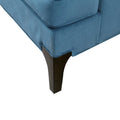 Anna Accent Chair Blue Solid Wood