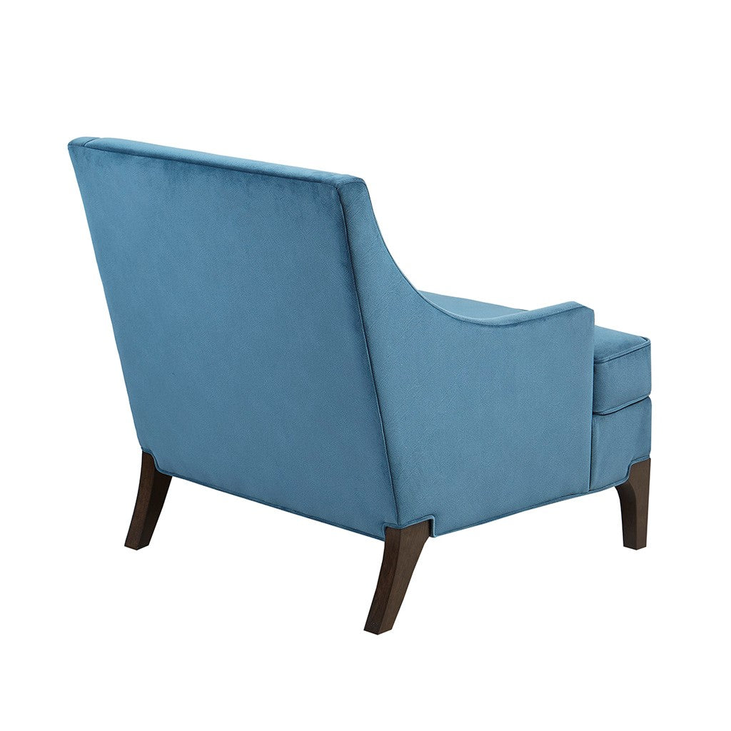 Anna Accent Chair Blue Solid Wood