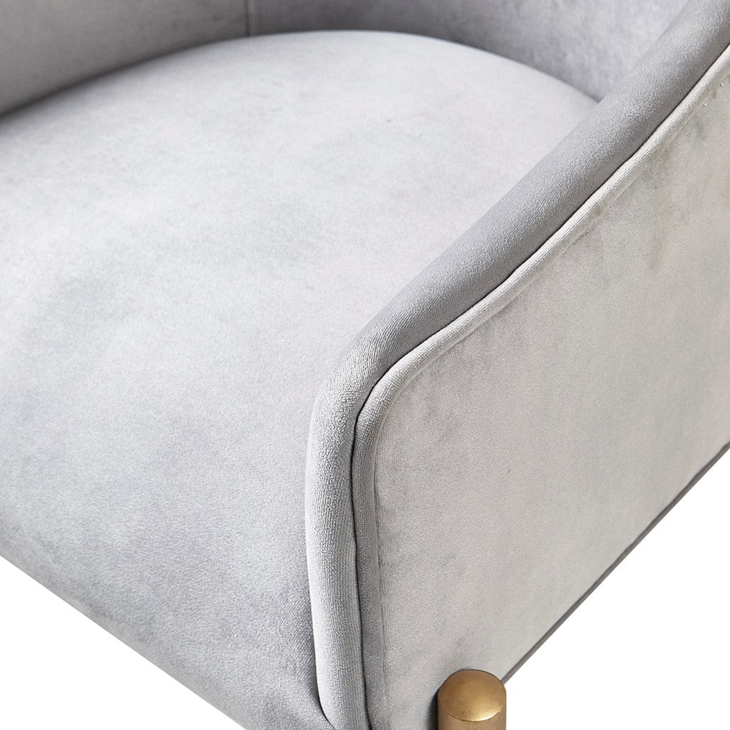 Tufted Low Back Upholstered Arm Dining Chair Set Of 2 Grey Polyester