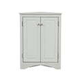 Grey Triangle Bathroom Storage Cabinet With Adjustable Shelves, Freestanding Floor Cabinet For Home Kitchen Grey Mdf