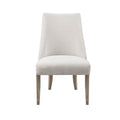 Upholstered Dining Chair Set Of 2 Ivory Polyester