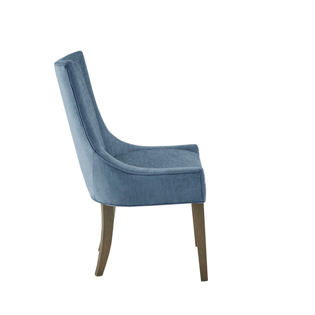 Dining Side Chair Set Of 2 Blue Polyester