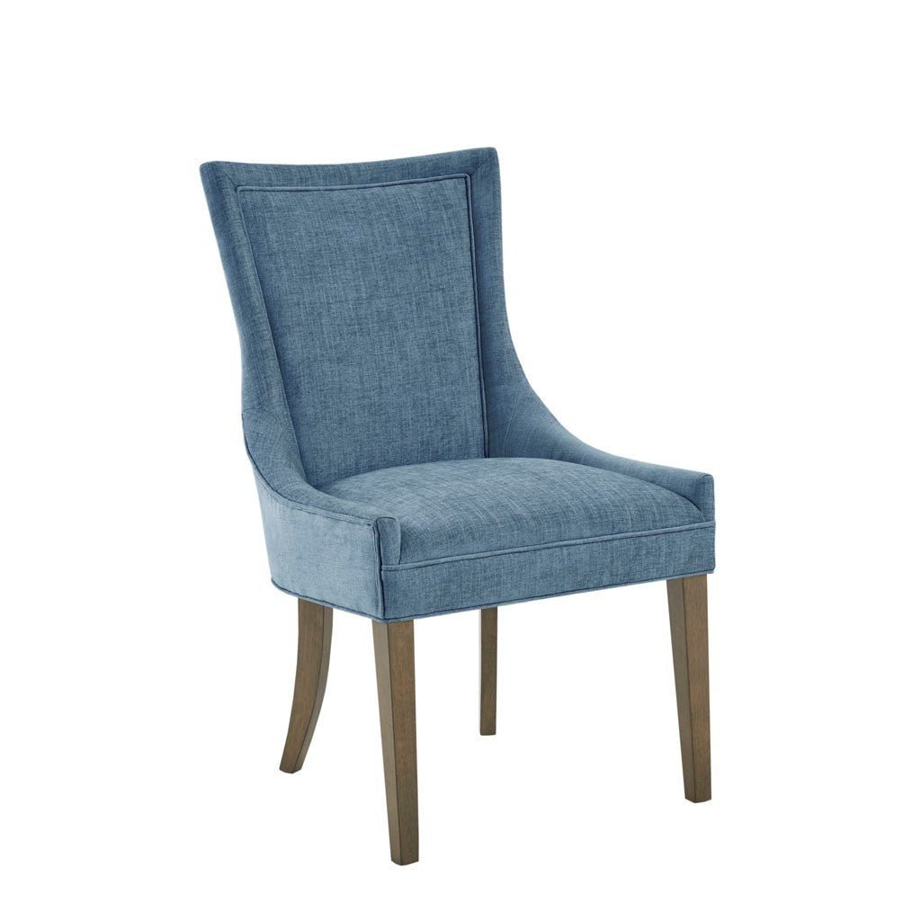 Dining Side Chair Set Of 2 Blue Polyester