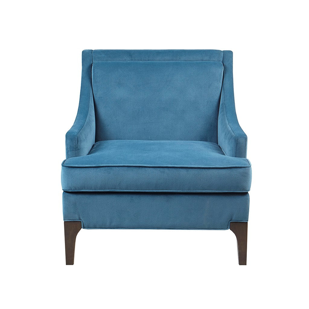 Anna Accent Chair Blue Solid Wood